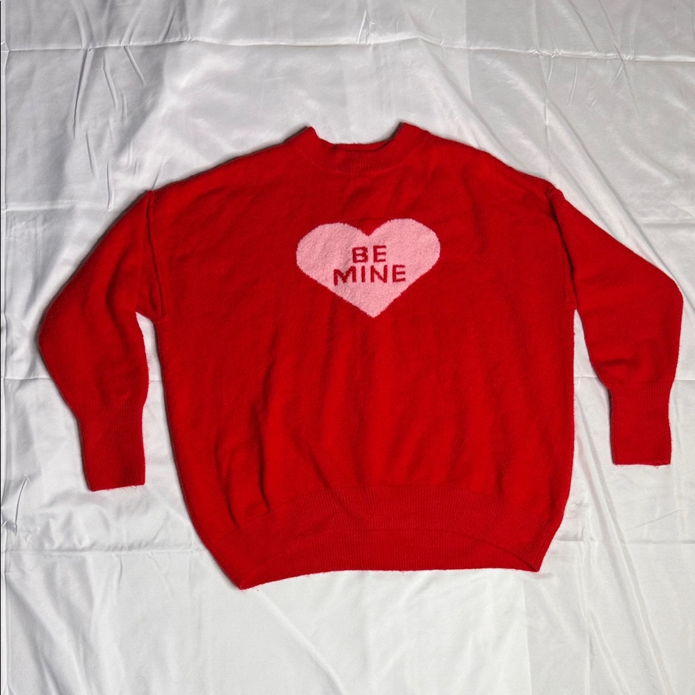 Vince Camuto Red Sweater with Pink Heart
